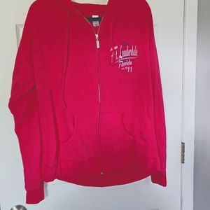 Pink XL zip up fort Lauderdale hoodie